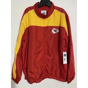 KC Chiefs NFL Football Windbreaker Jacket XXL Full Zip New With Tags